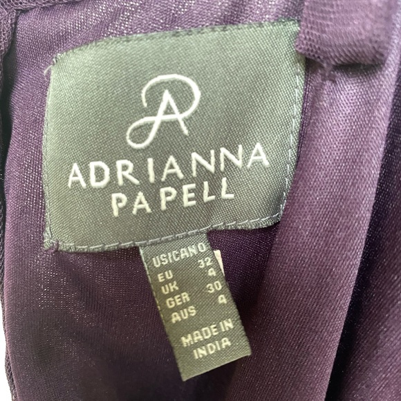 Adrianna Papell Purple Blouson Sequin Dress - Picture 4 of 4